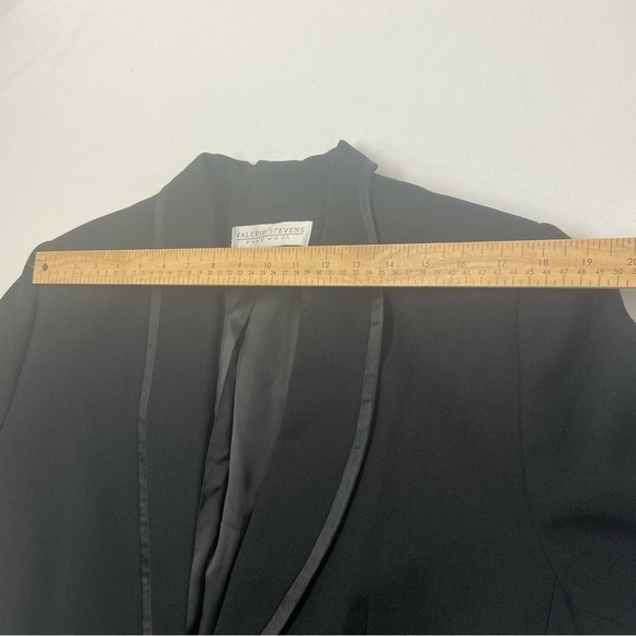 NEW VTG 100% Pure Wool Tuxedo Jacket Beaded Button Satin Lapel Luxury Lined - Picture 12 of 15